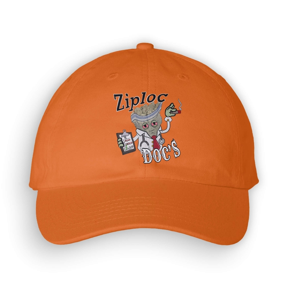 ZipLoc Doc's Adjustable Cotton Baseball Caps Dad Hat Ball Cap Polo Style Unisex